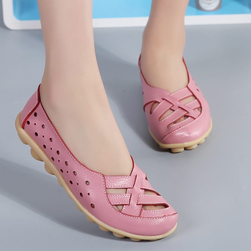 Chiara Slip-on Loafer Skor I Läder För Kvinnor - Gul