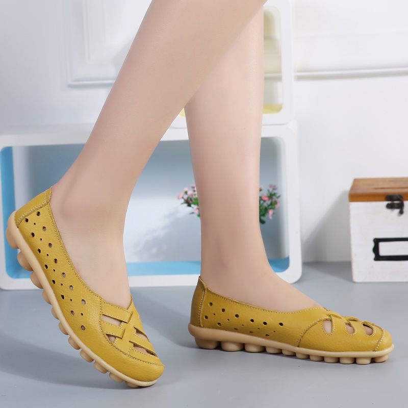 Chiara Slip-on Loafer Skor I Läder För Kvinnor - Gul