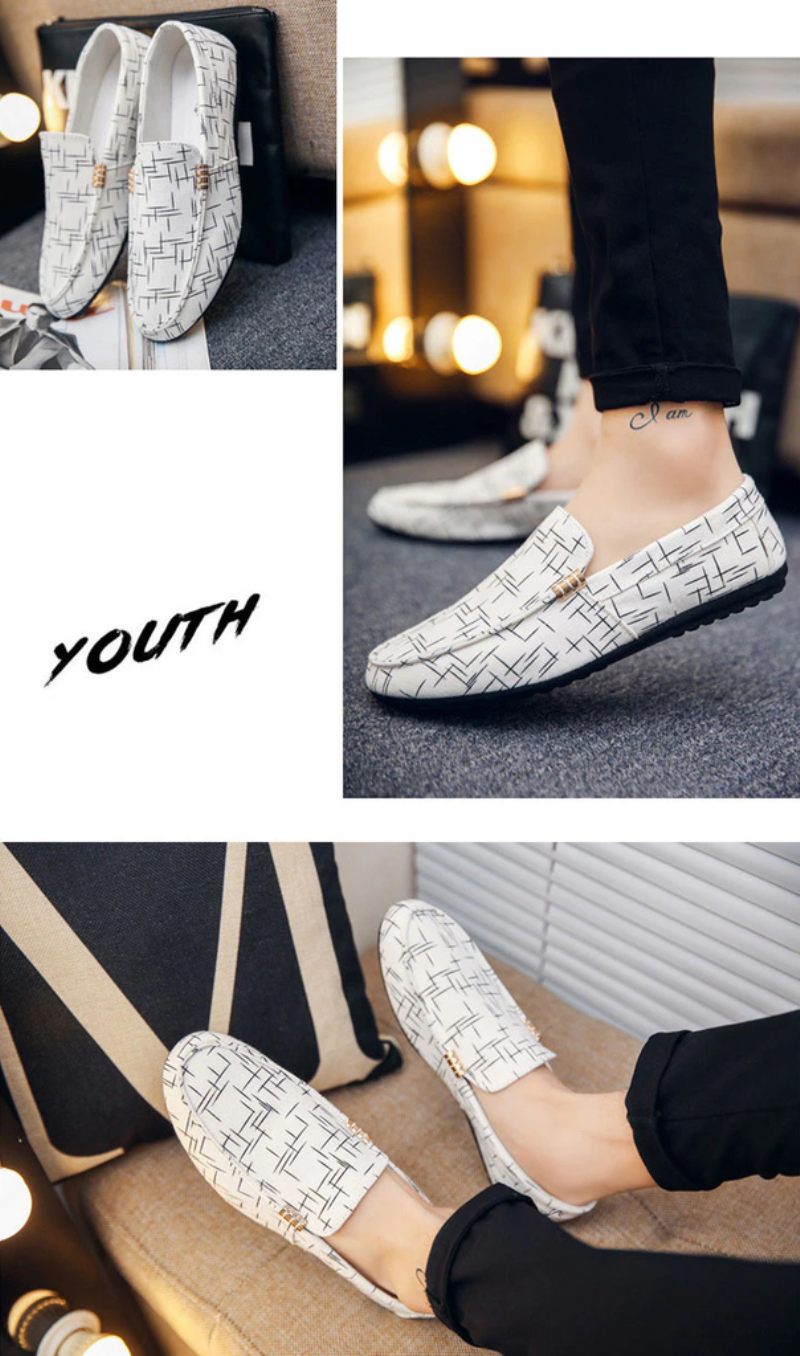 Chucho Loafers För Män Casual Skor - Svart