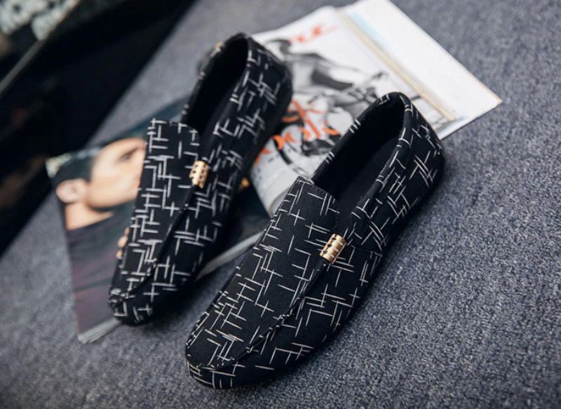 Chucho Loafers För Män Casual Skor - Svart