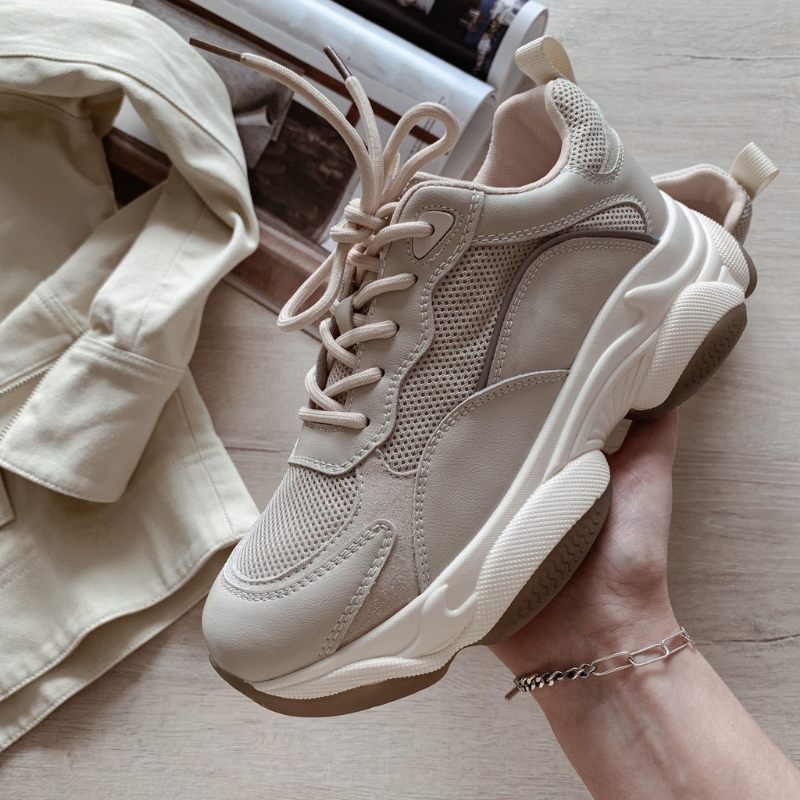 Chunky Damsneaker - Brun