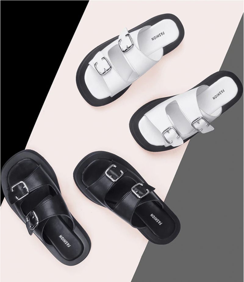 Cista Platt Sandal För Kvinnor - Svart