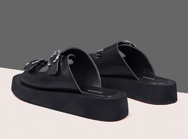 Cista Platt Sandal För Kvinnor - Svart