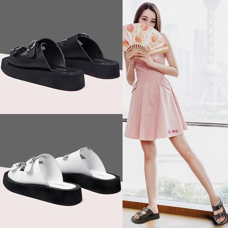 Cista Platt Sandal För Kvinnor - Svart