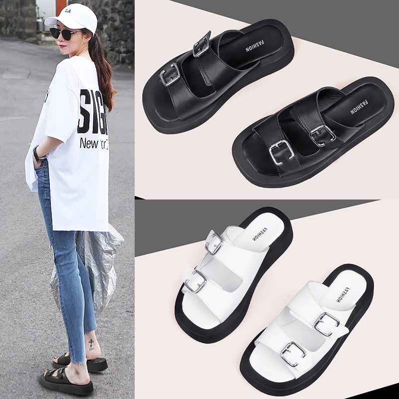 Cista Platt Sandal För Kvinnor - Svart