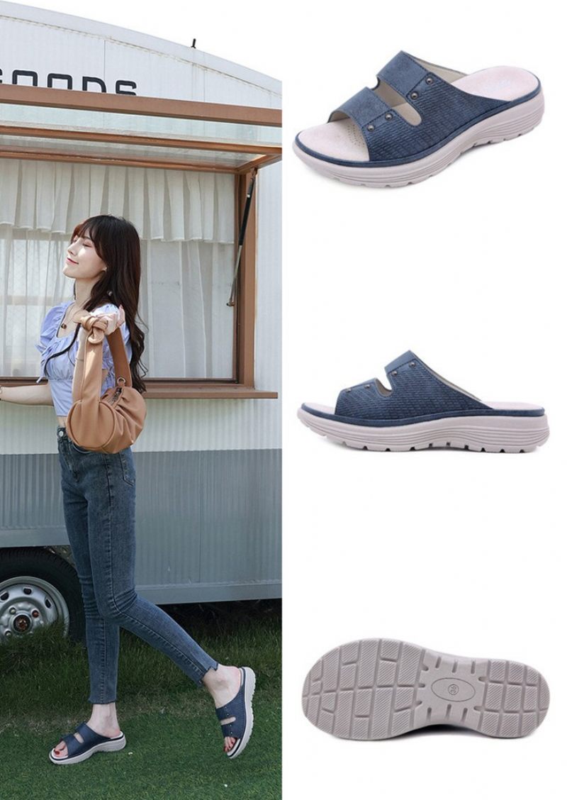 Clara Bekväm Casual Sandal För Kvinnor - Blå