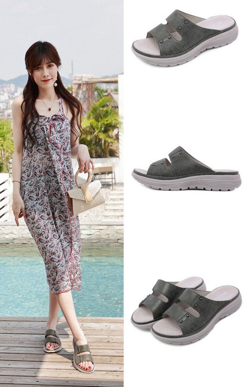 Clara Bekväm Casual Sandal För Kvinnor - Blå