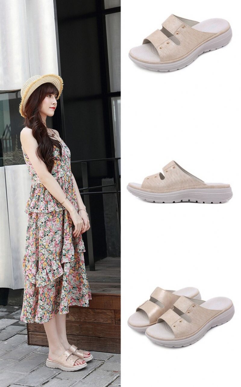Clara Bekväm Casual Sandal För Kvinnor - Blå