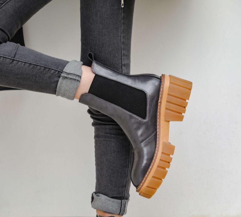 Clara Damklassiker Chelsea Boots - Grå