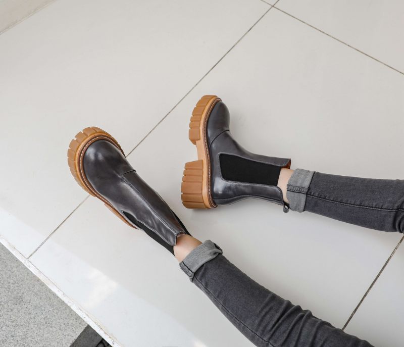 Clara Damklassiker Chelsea Boots - Grå
