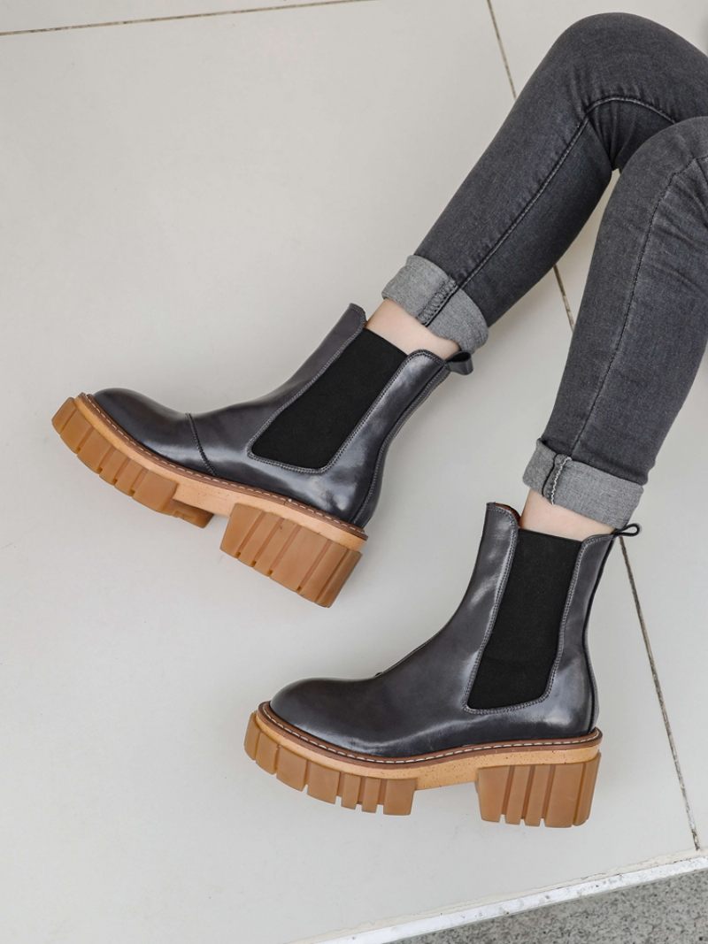 Clara Damklassiker Chelsea Boots - Grå
