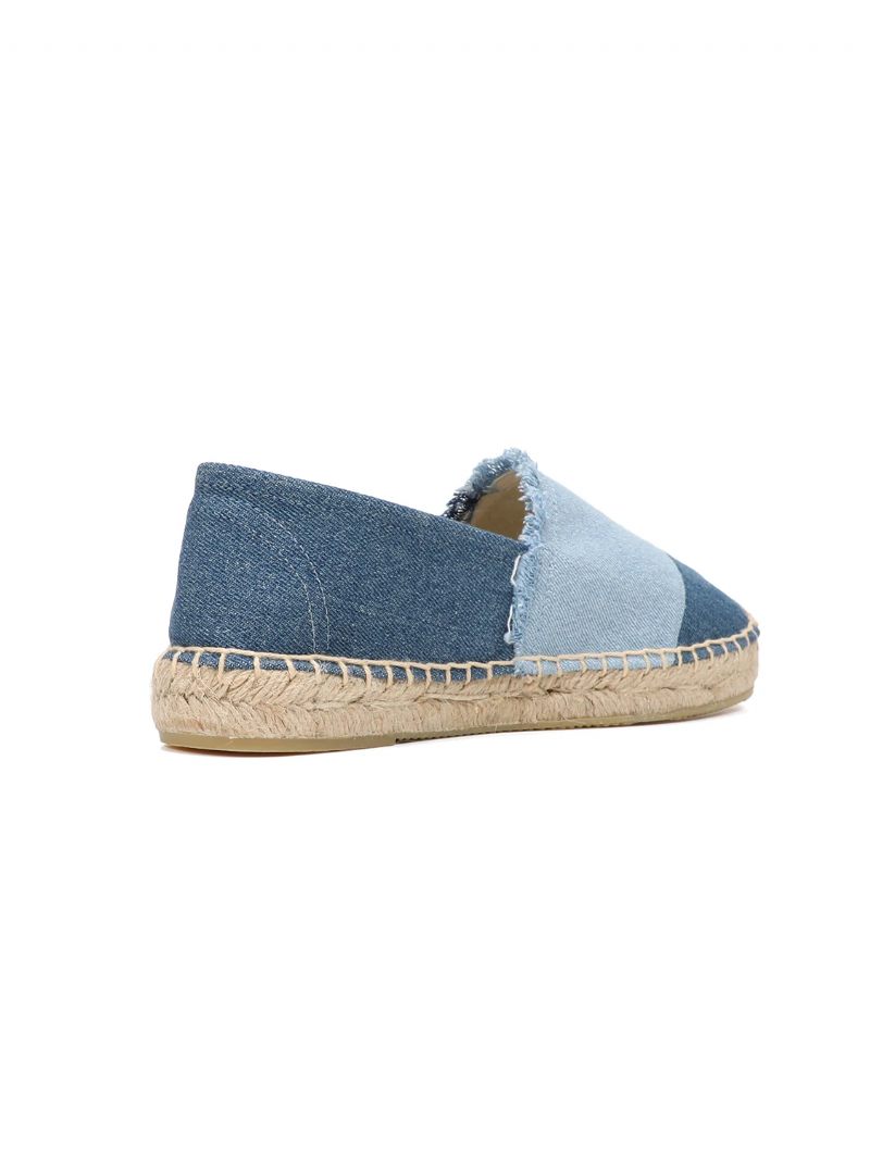 Clara Espadrillos För Dammode - Blå rund tå