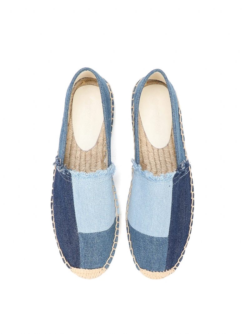 Clara Espadrillos För Dammode - Blå rund tå