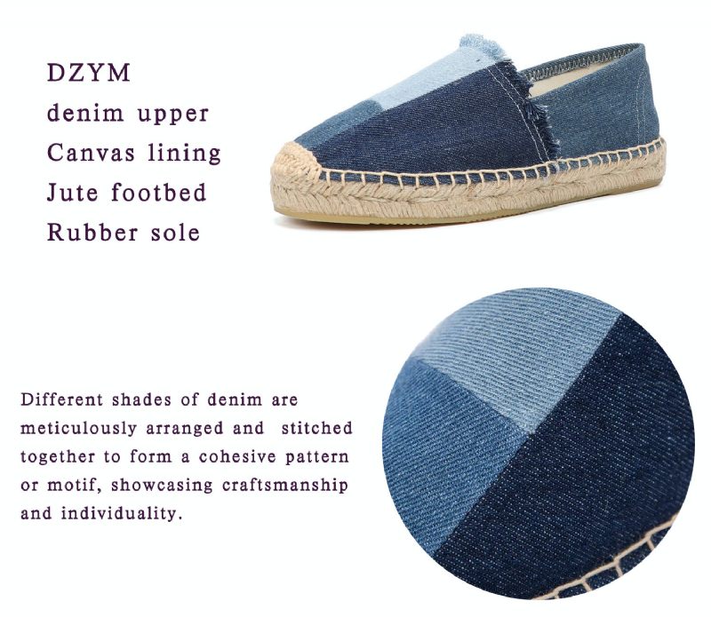 Clara Espadrillos För Dammode - Blå rund tå