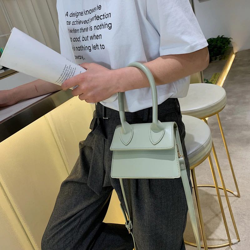 Claret Crossbody-handväska I Läder För Kvinnor - Stor-Grön