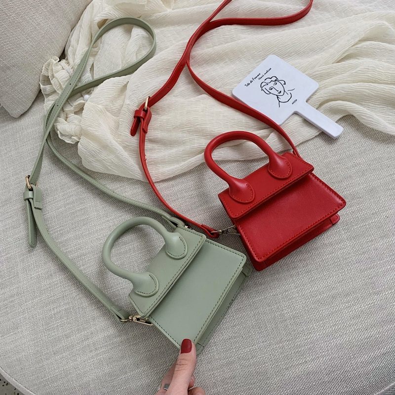 Claret Crossbody-handväska I Läder För Kvinnor - Stor-Grön