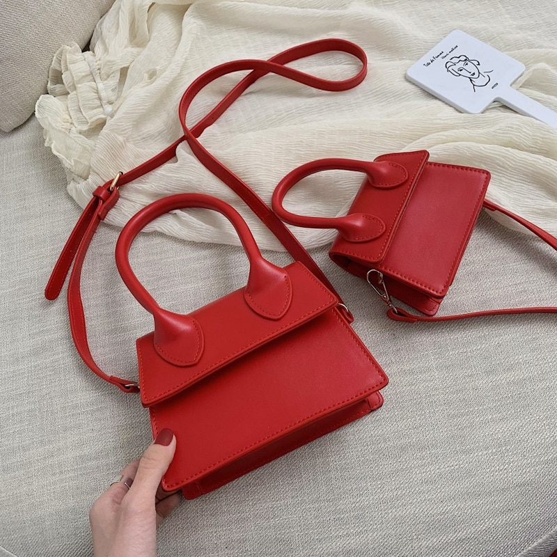 Claret Crossbody-handväska I Läder För Kvinnor - Stor-Grön