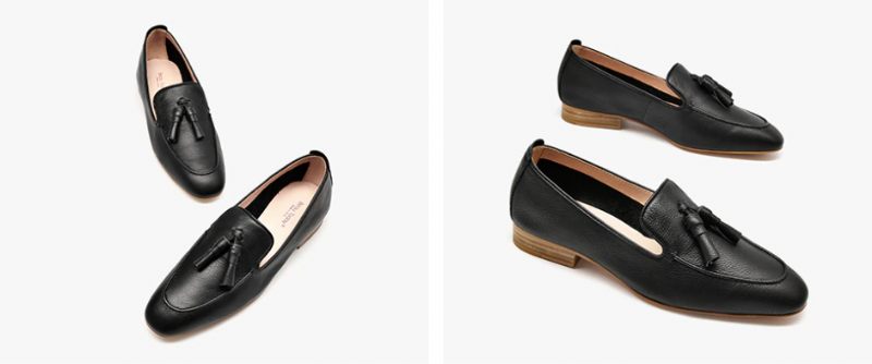 Claret Dam Loafer Skor - Svart