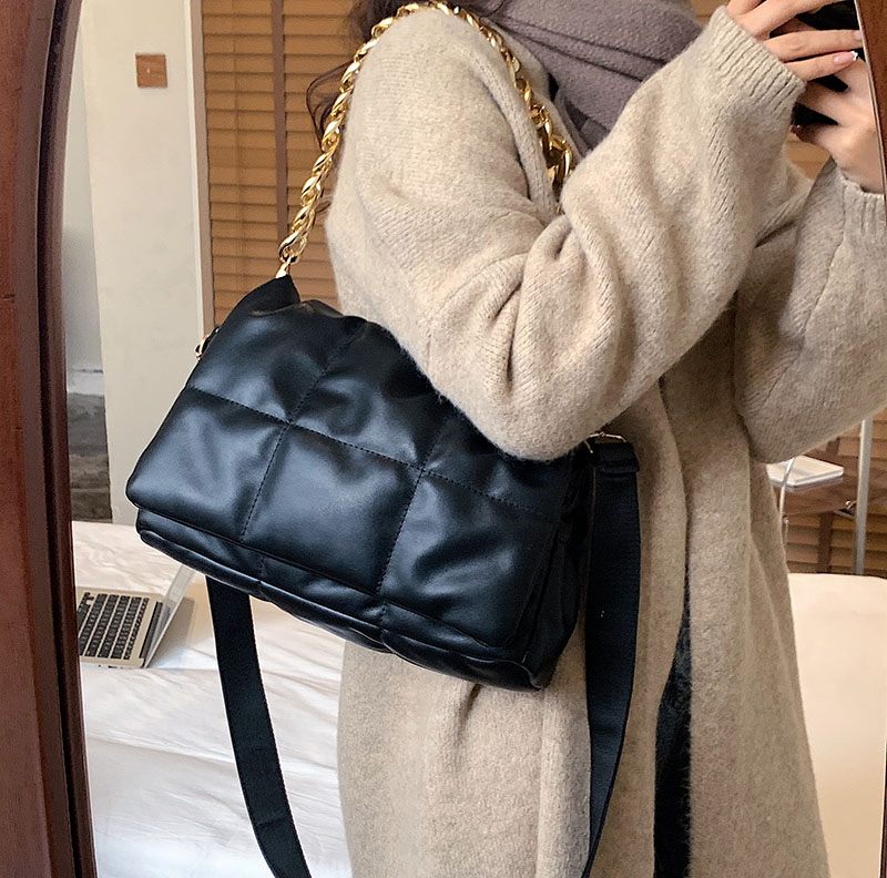 Claret Quiltade Crossbody-handväskor För Kvinnor - Svart