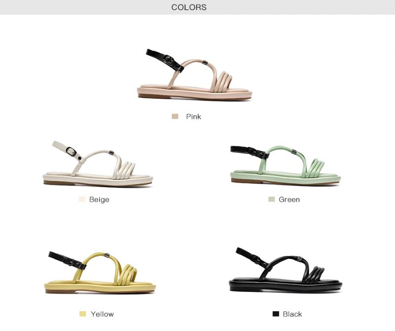 Claritza Lädersandal För Kvinnor - Beige