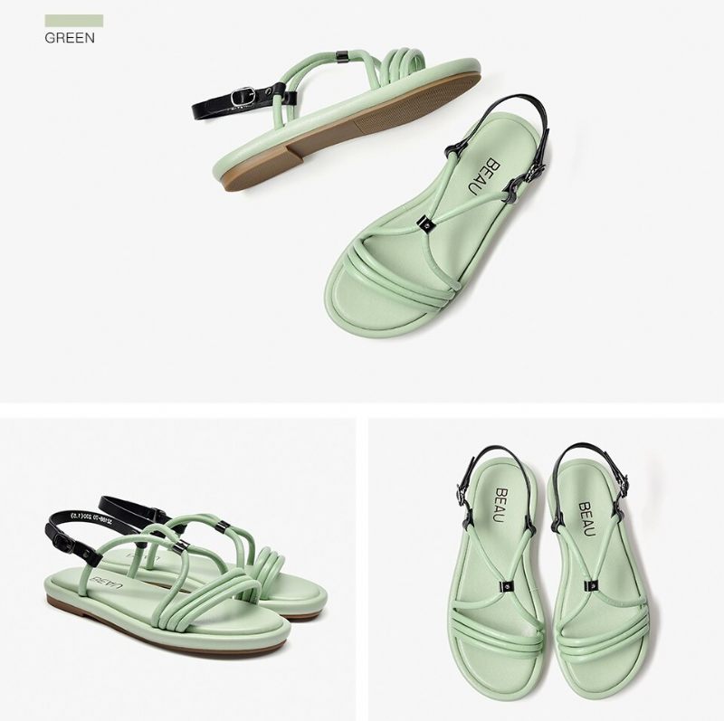 Claritza Lädersandal För Kvinnor - Beige
