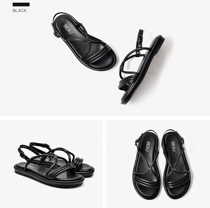 Claritza Lädersandal För Kvinnor - Beige