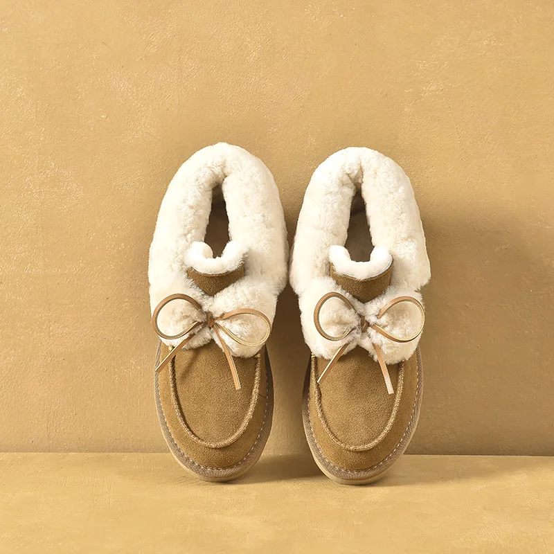 Clariza Flat Winter Loafer För Kvinnor - Kamel