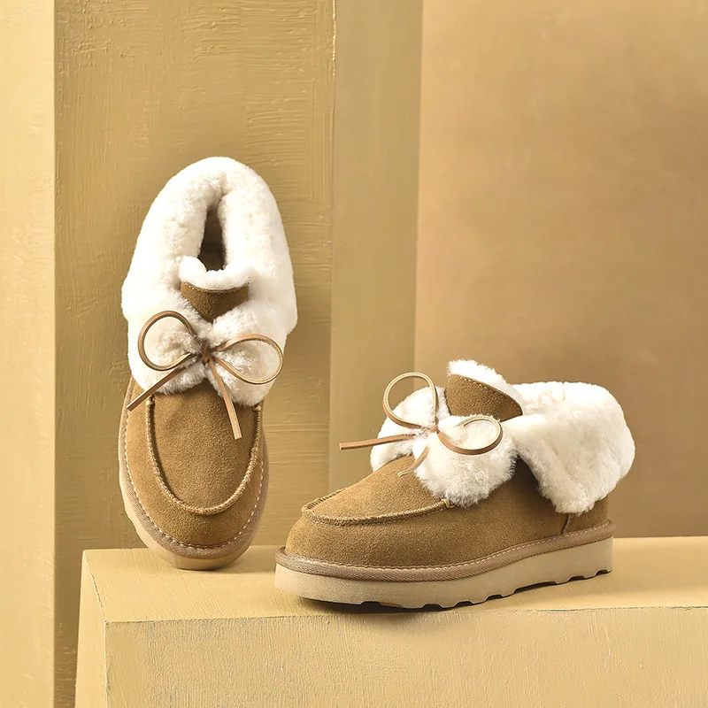 Clariza Flat Winter Loafer För Kvinnor - Kamel