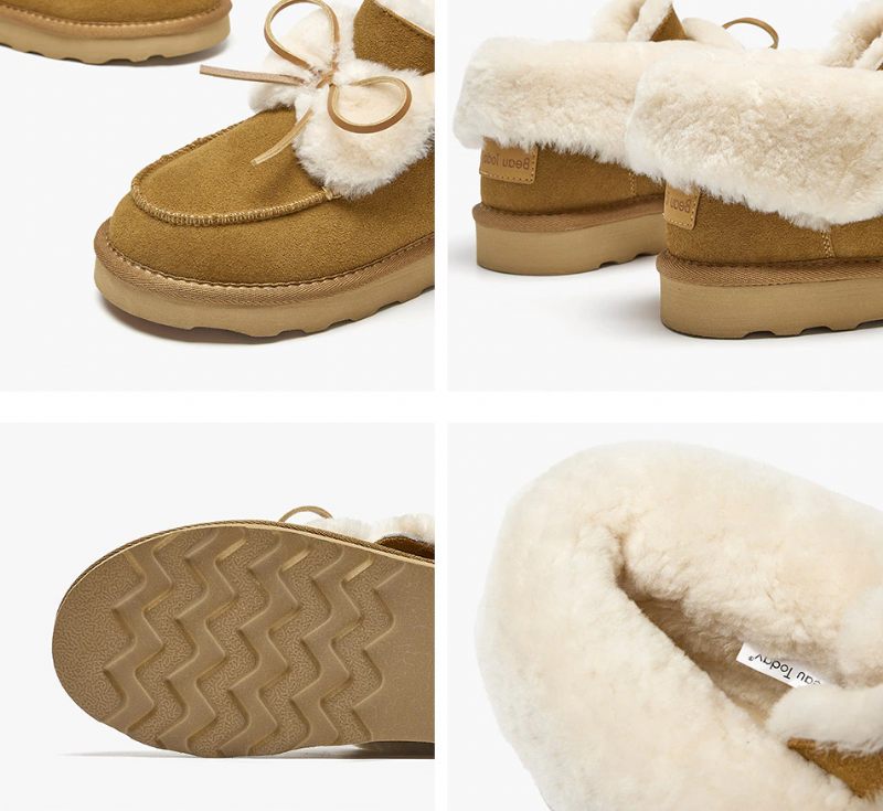Clariza Flat Winter Loafer För Kvinnor - Kamel