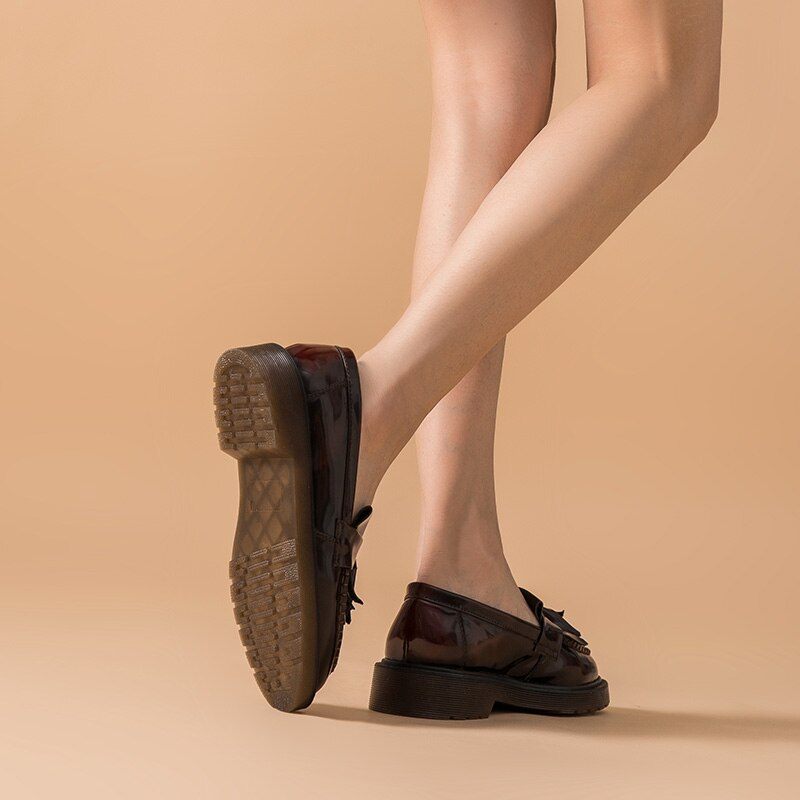 Claudy Flat Loafers För Kvinnor Med Plattform - Svart