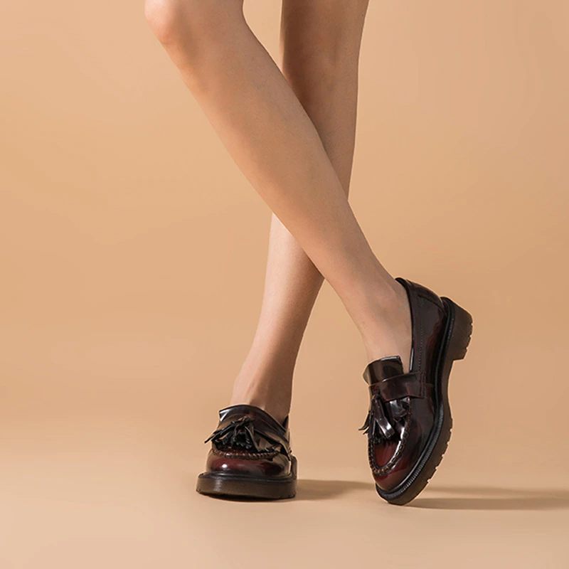 Claudy Flat Loafers För Kvinnor Med Plattform - Svart