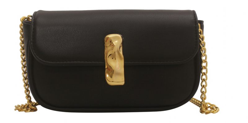 Cleo Läder Flap Crossbody-handväska - Svart