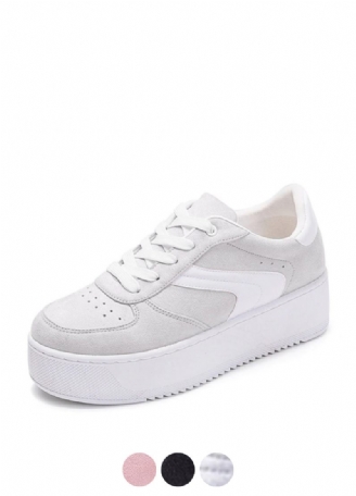 Cleo Plataform Canvas Sneaker Med Snörning För Kvinnor