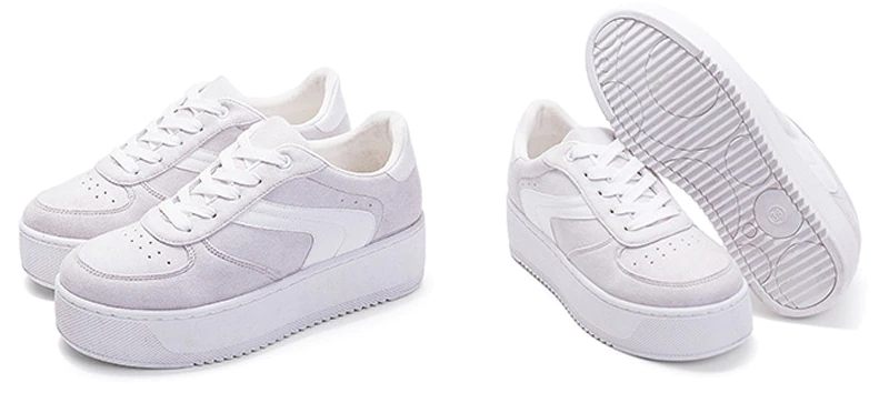Cleo Plataform Canvas Sneaker Med Snörning För Kvinnor - Grå