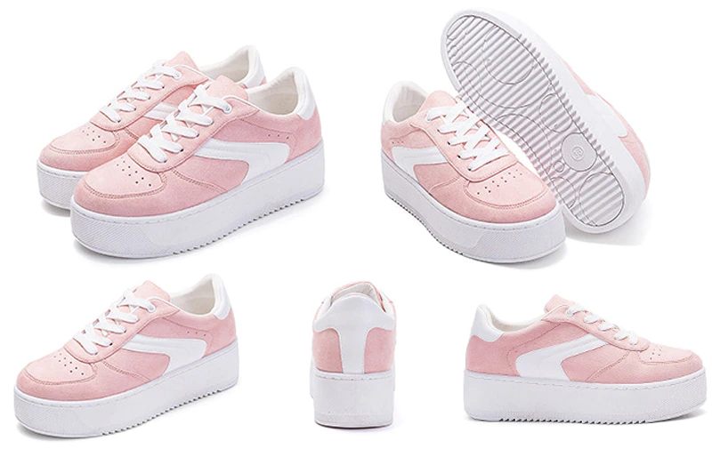 Cleo Plataform Canvas Sneaker Med Snörning För Kvinnor - Grå