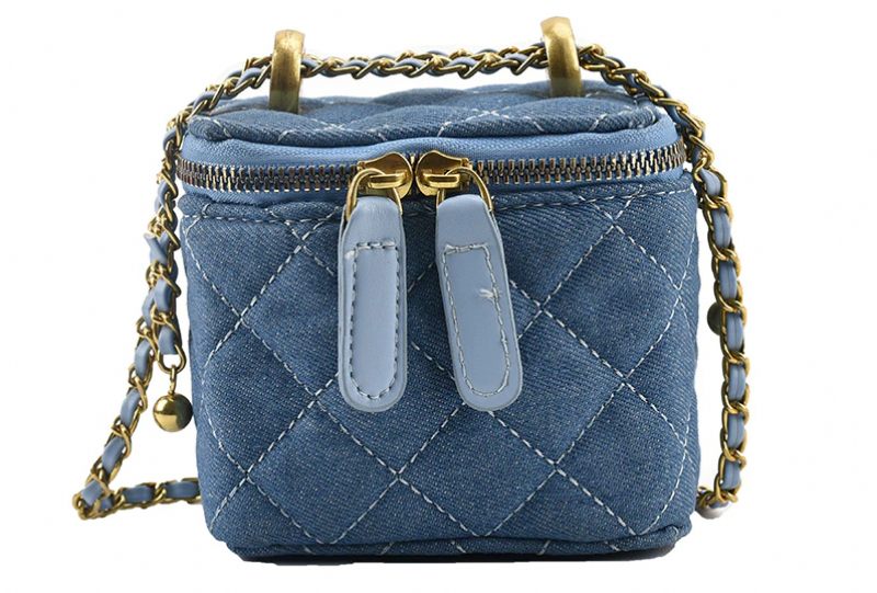 Collin Kviltad Mini Crossbody-handväska För Kvinnor - Blå