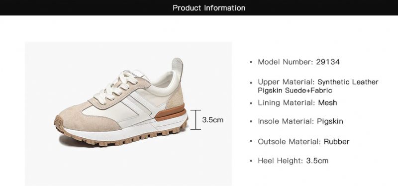 Colombo Sneaker I Mocka För Kvinnor - Aprikos