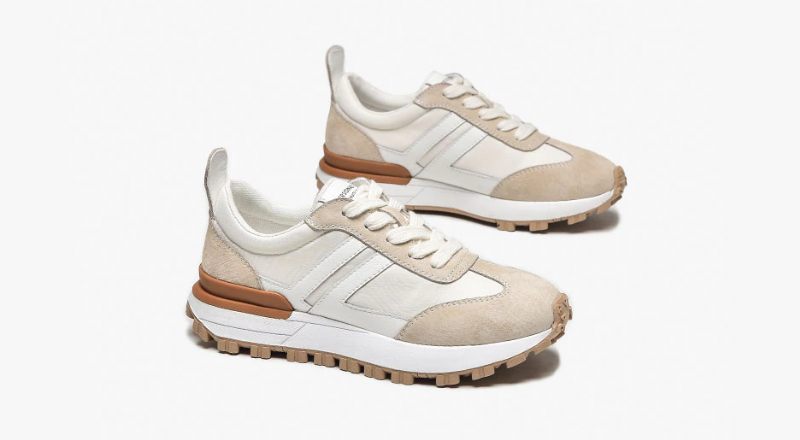Colombo Sneaker I Mocka För Kvinnor - Aprikos