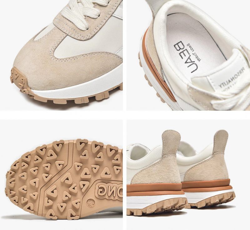 Colombo Sneaker I Mocka För Kvinnor - Aprikos
