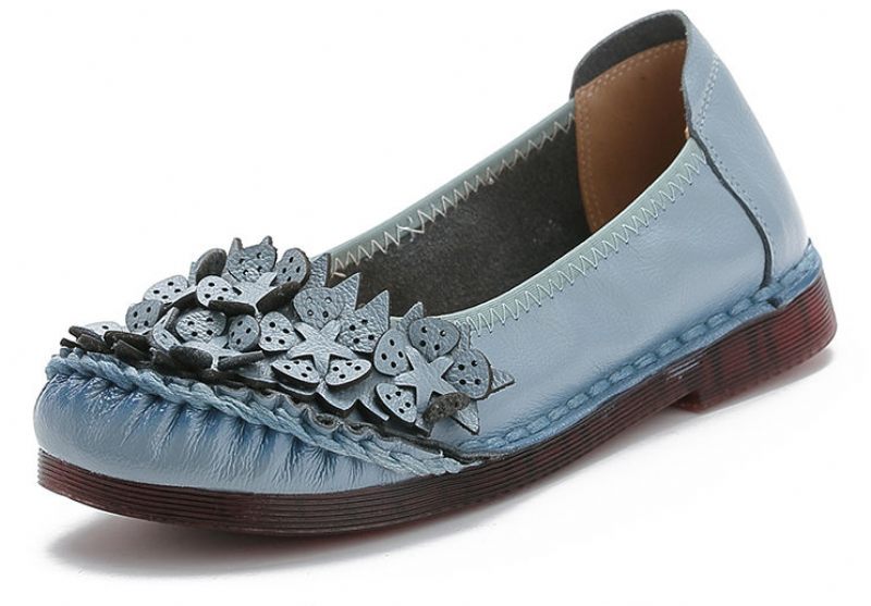 Coralia Platta Slip-on-skor I Läder För Kvinnor - Röd