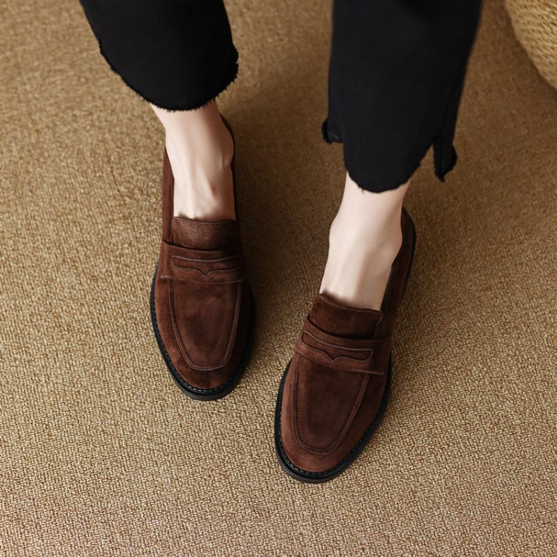 Cornelia Dam Med Heels Läder Loafer - Svart