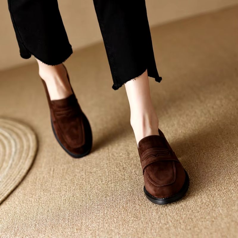 Cornelia Dam Med Heels Läder Loafer - Svart