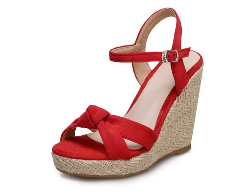 Creta Dam Elegant Wedge Black Sandal - Svart
