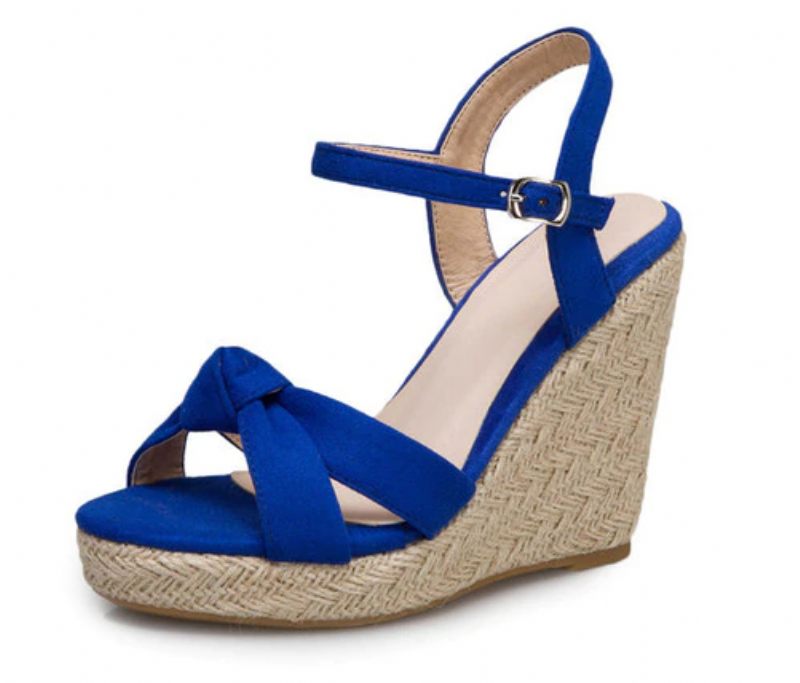 Creta Dam Elegant Wedge Black Sandal - Svart