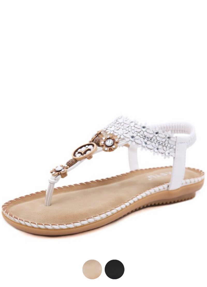 Cristal Platt Sandal För Kvinnor