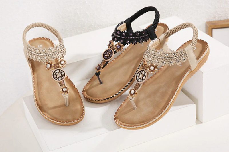Cristal Platt Sandal För Kvinnor - Vit
