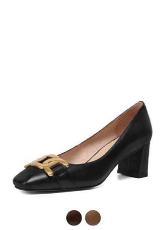 Cristy Dam Elegant Leather Pumps Svarta Skor