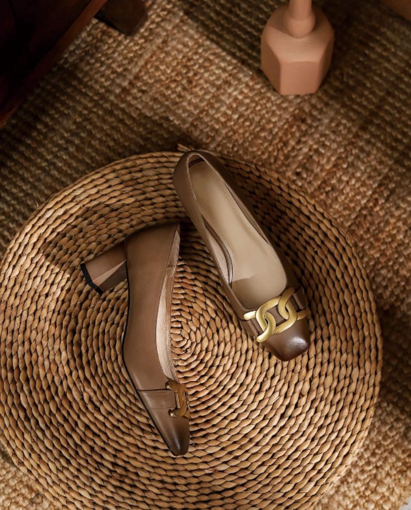 Cristy Dam Elegant Leather Pumps Svarta Skor - Svart