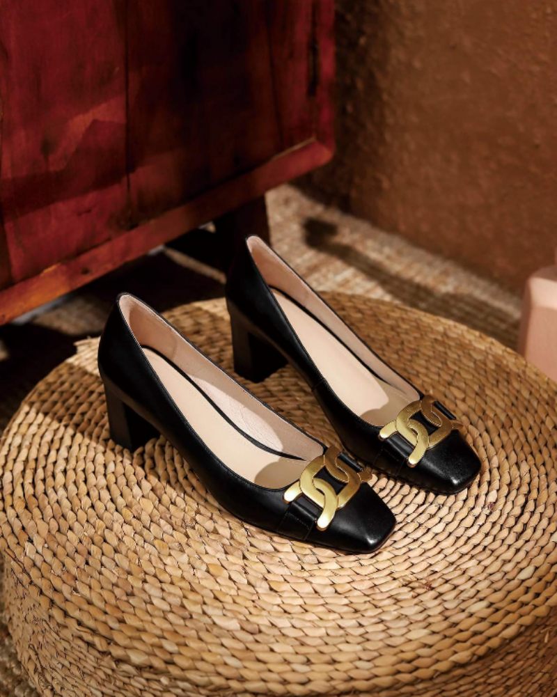 Cristy Elegant Pumps-skor I Läder För Kvinnor - Brun