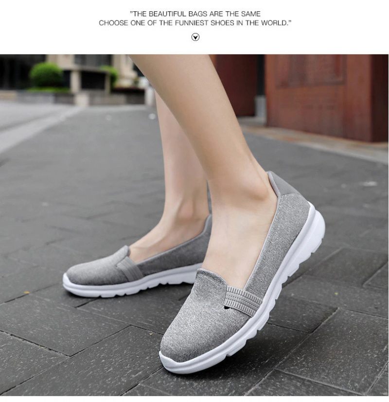 Dagliga Kvinnors Mjuka Andningsbara Mesh Casual Flat Loafers Skor - Rosa
